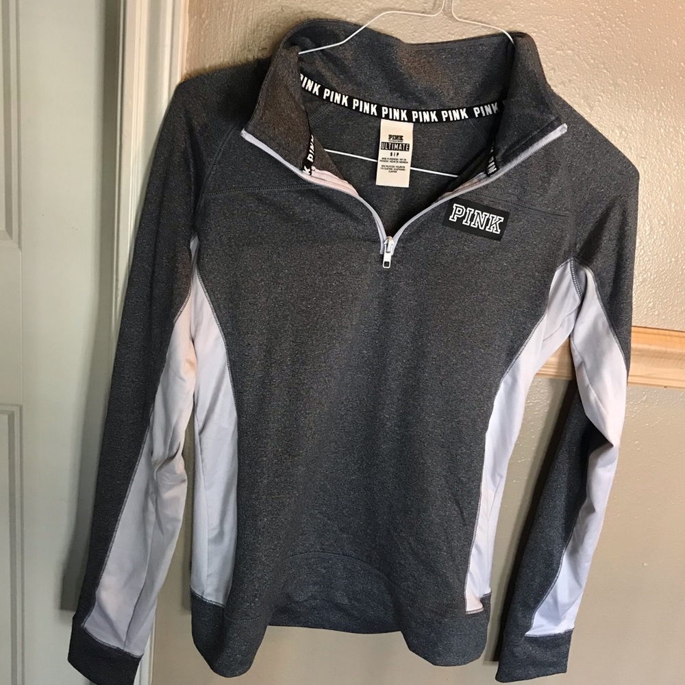 PINK Victoria’s Secret Grey Quarter Zip